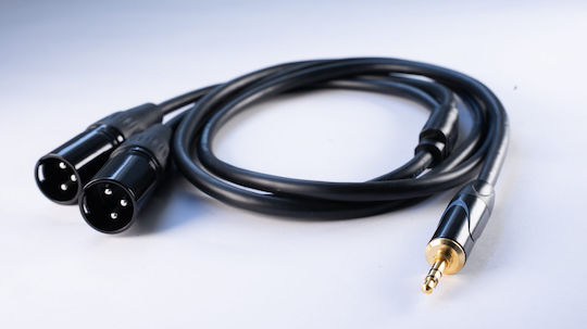 Welx Blackwaves RXC Kabel 2 x XLR-Stecker - 3,5 mm Stecker Μαύρο 1,5m