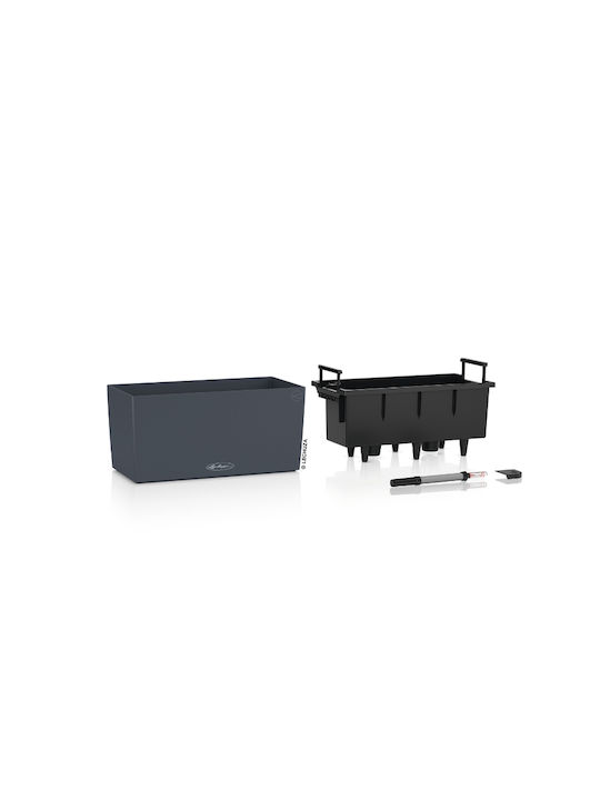 Lechuza Self-watering Planter Box Plastic Slate 40x19x19cm.