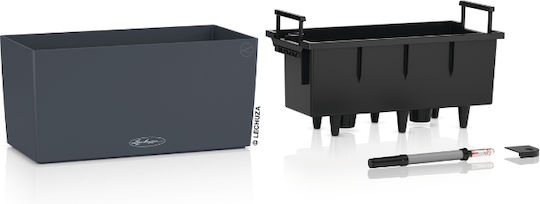 Lechuza Auto-udare Planter Box Plastic Slate 40x19x19cm.