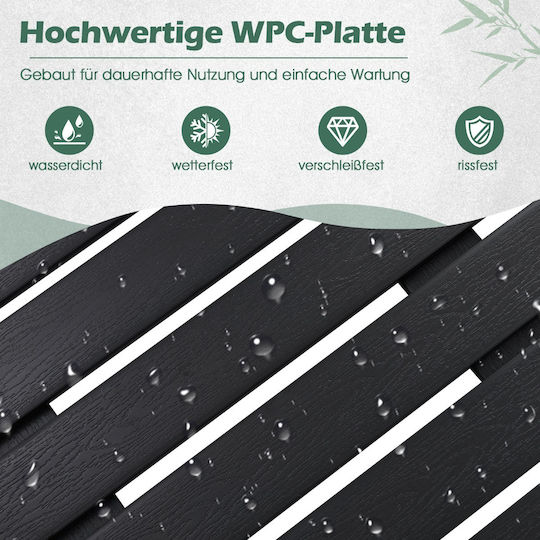 Costway Kitchen Mat Runner Waterproof with Anti-slip Underlay Black 60x100εκ.