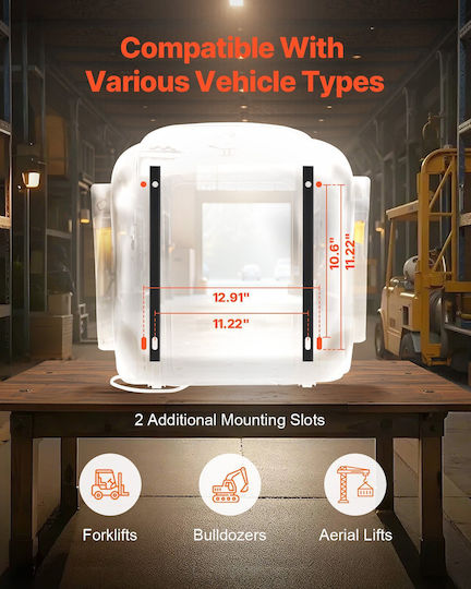 Vevor Forklift Seat Fold Down Tractor Seat Suspension Ρυθμιζόμενη Πλάτη Προσκέφαλο