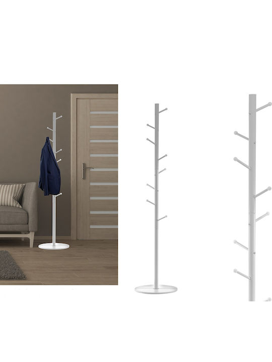 ArteLibre Cuiere de podea Metal Alb 40x40x175cm
