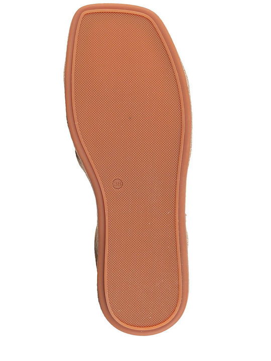 Flache Sandalen für Damen in Tabac Braun Farbe