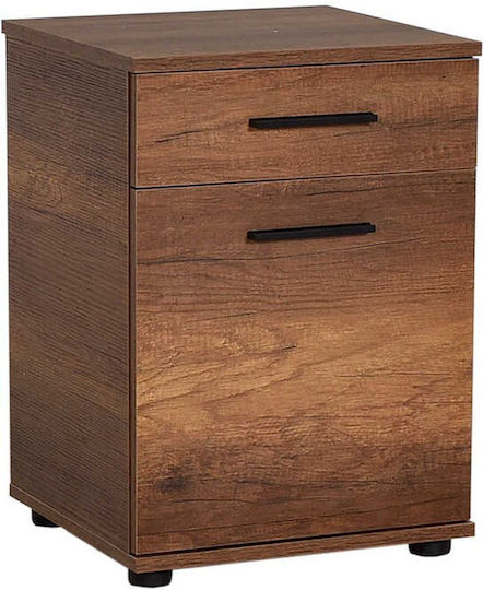 Bedside Table Trendline Wooden Brown 40x39x57cm
