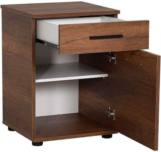 Bedside Table Trendline Wooden Brown 40x39x57cm