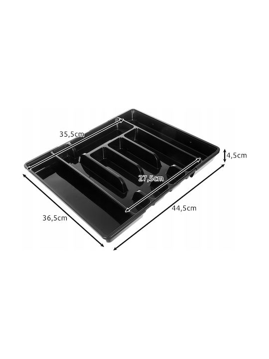 Ruhhy Drawer Dividers Plastic in Black Colour 36.5x44.5x4.5cm