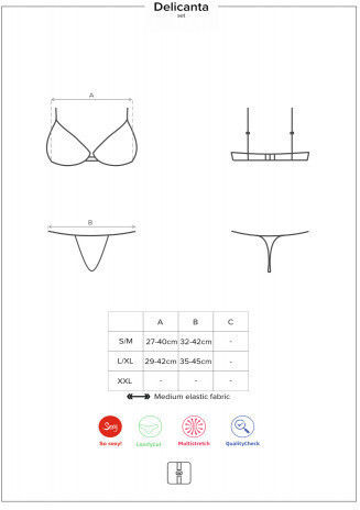 Obsessive Sexy Σετ Εσωρούχων με Δαντέλα Mint