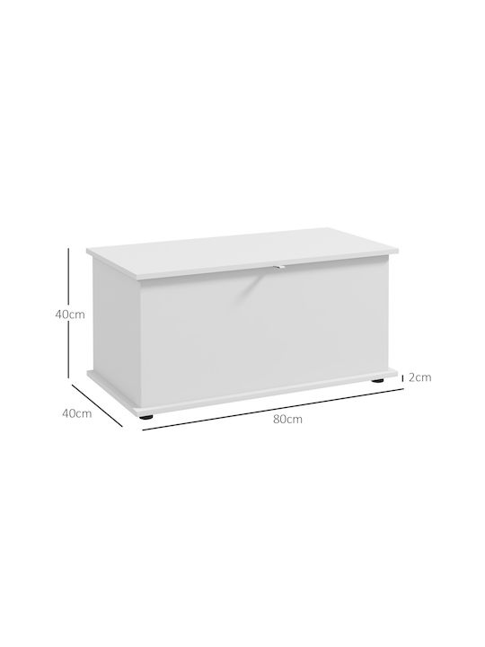 HomCom Outdoor Storage Box White L80xW40xH40cm