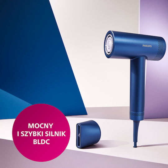 Philips Series 8000 Πιστολάκι Μαλλιών Turbo 1400W Μπλε