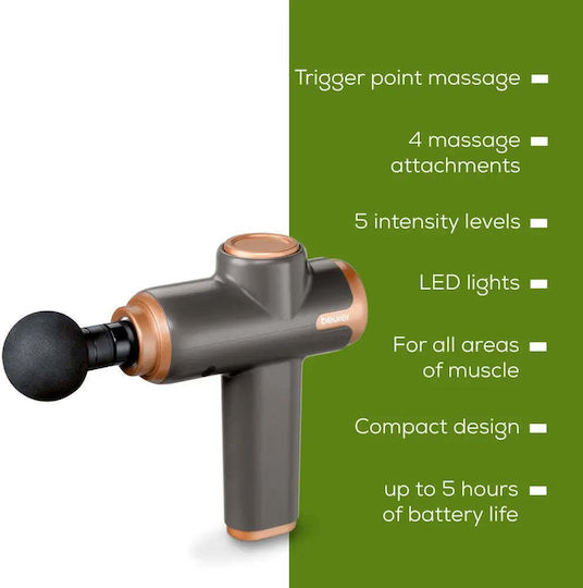 Beurer MG 99 Limited Edition Gun Massage for the Legs, the Body & the Hands with Vibration Gray