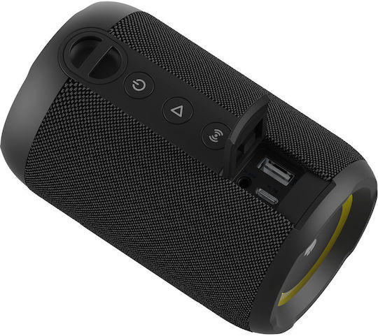 NGS ROLLERFURIA2TINYBLAC Αδιάβροχο Ηχείο Bluetooth 20W με Ραδιόφωνο και Διάρκεια Μπαταρίας έως 7 ώρες Μαύρο