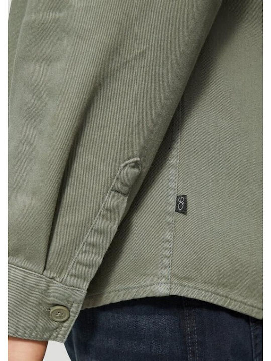 Langärmeliges Baumwollovershirt Grün