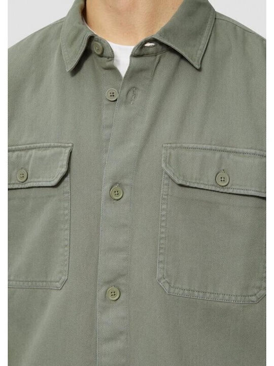 Langärmeliges Baumwollovershirt Grün