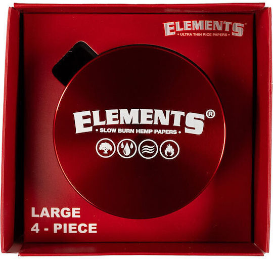 Elements Grinder Τρίφτης Κόκκινο Large 61mm Aluminium 4 Parts