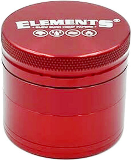 Elements Grinder Red Small 49mm Aluminium 4 Parts