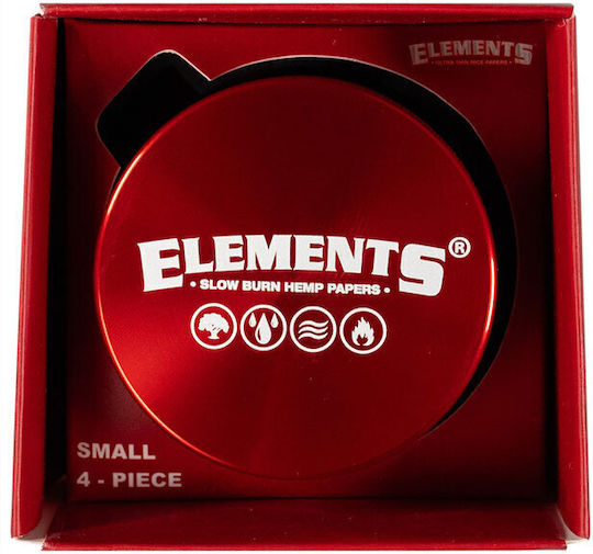 Elements Grinder Red Small 49mm Aluminium 4 Parts