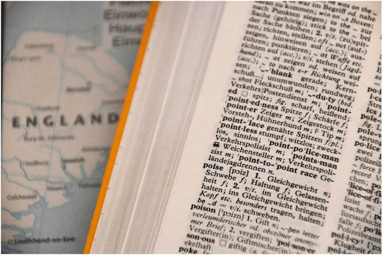 Πίνακας Dictionary Map Λεξικό Χάρτης 90x60