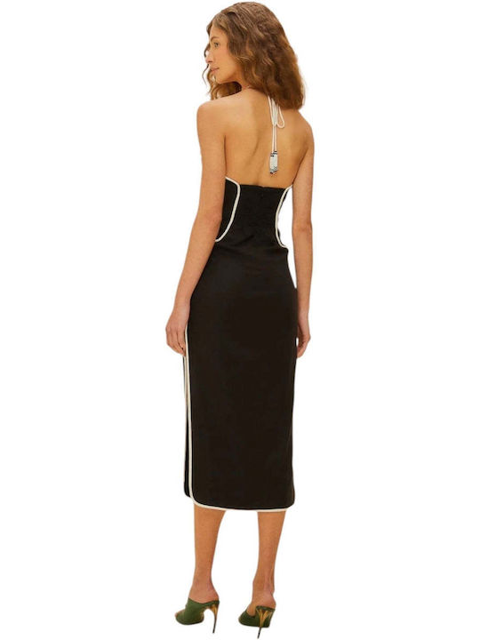 Sommer Midi Abendkleid Schwarz
