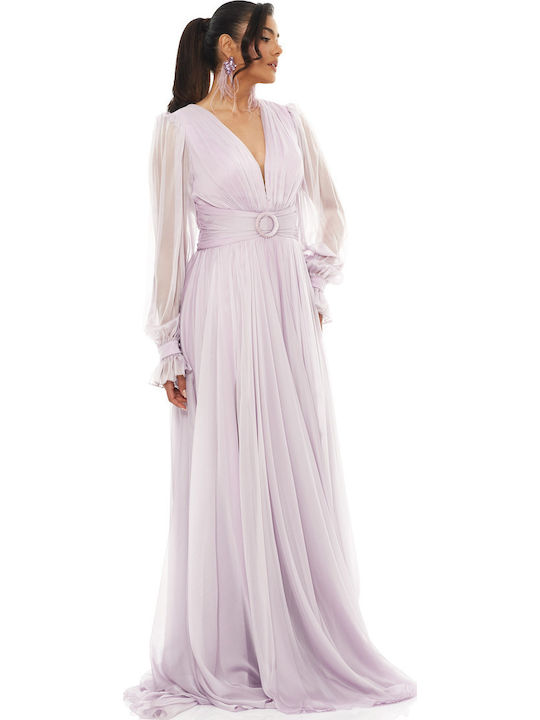 Summer Maxi Dress for Wedding / Baptism Lilac