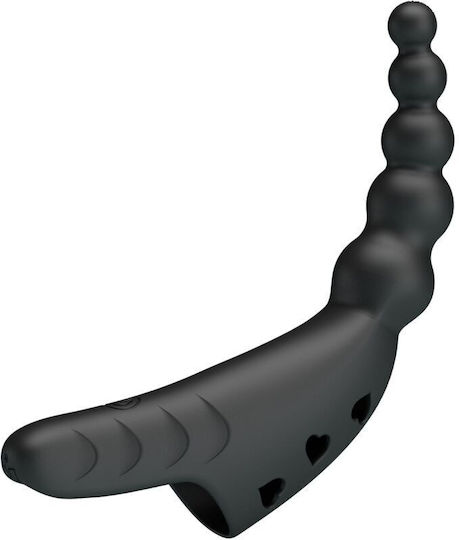 Pretty Love Silicone Vibrator Finger 10cm Black