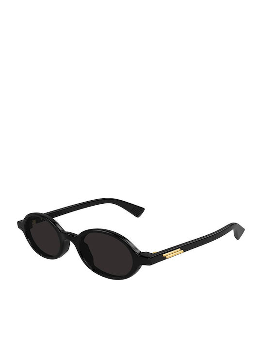 Bottega Veneta Unisex Γυαλιά Ηλίου με Μαύρο Κοκκάλινο Σκελετό και Μαύρο Φακό BV1388S 001