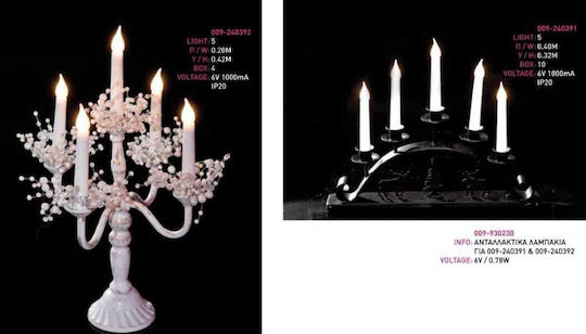 Bec de schimb 6v 0.78w Candelabru Cod 009-240391 & 009-240392 Conține 3 bucăți