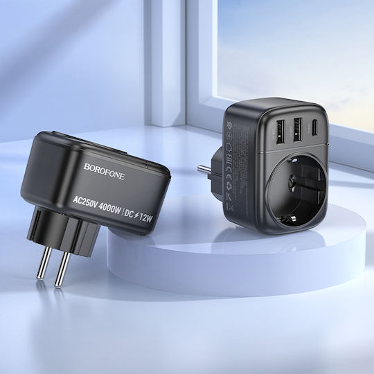 Borofone Un Singur Soclu Cu 2 USB-A Și USB-C