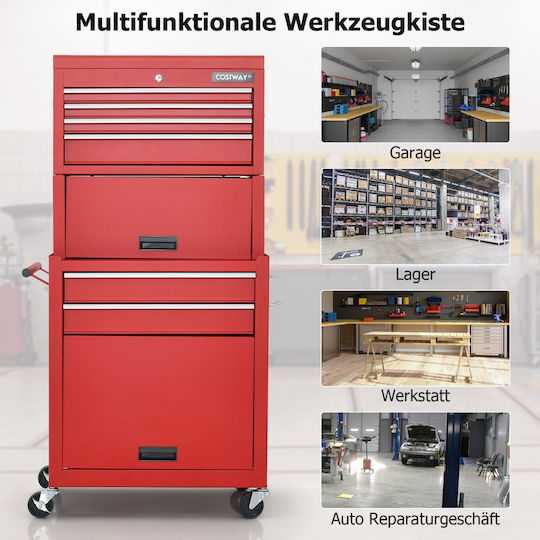 Costway Metallisch Werkzeugkiste