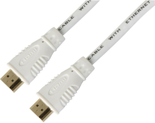 Techly Cable HDMI male - HDMI male 10m Λευκό
