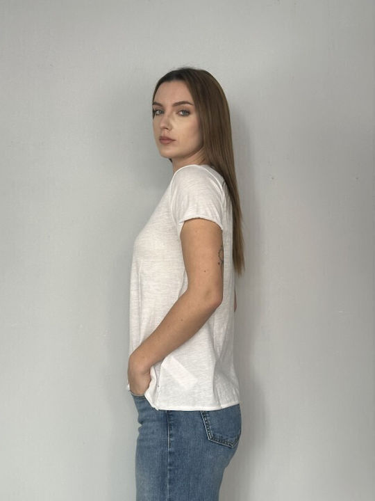Bluza Damă Bumbac Alb