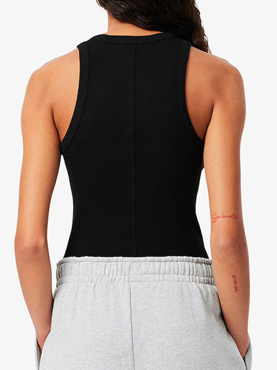 Damen Bluse Baumwolle Ärmellos Black