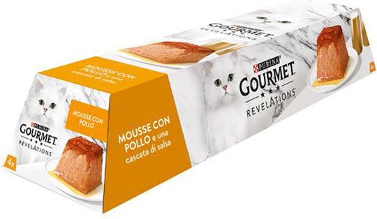 Gourmet Υγρή Τροφή για Γάτες σε Κονσέρβα με Κοτόπουλο 4x57gr