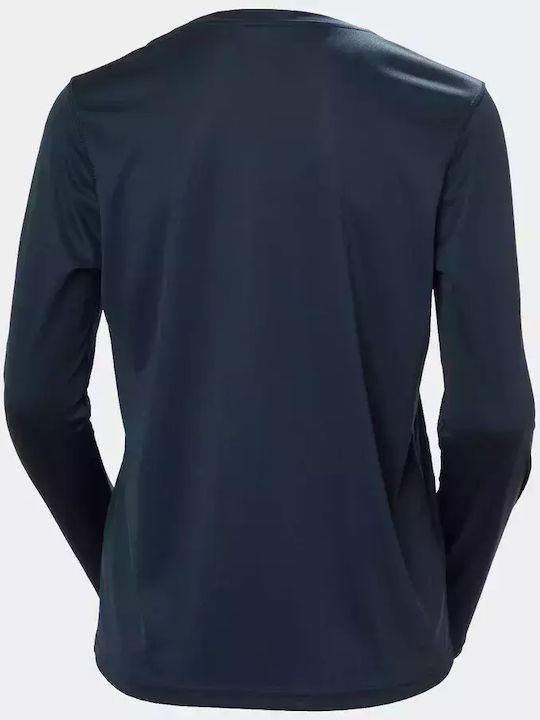 Women's Athletic Blouse Long Sleeve Blue Navy