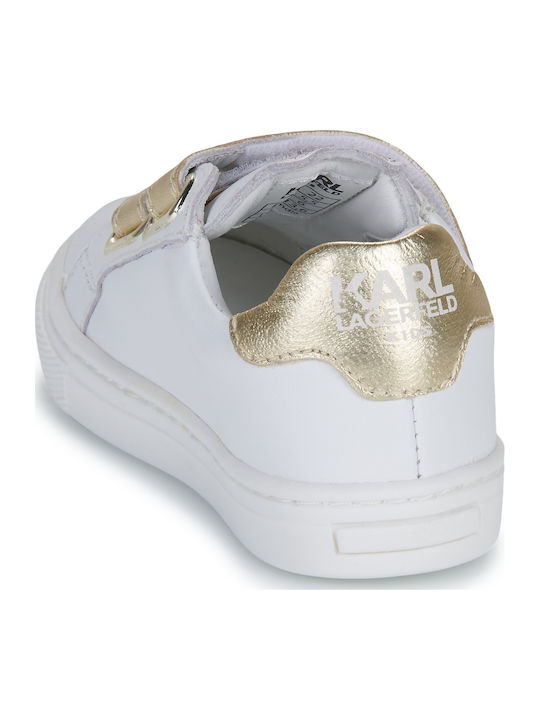 Încălțăminte sport Joasa pentru copii cu scai Albe