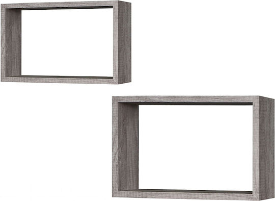 Regale Wand 06512706 2Stück 40x27x12εκ. Gray Oak