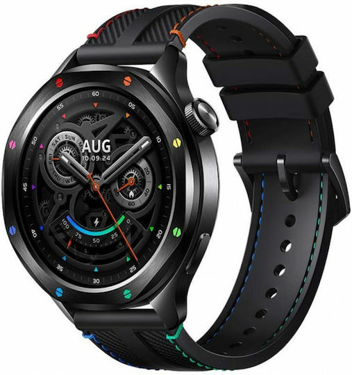 Xiaomi Watch S4 Aluminium 47mm Αδιάβροχο με Παλμογράφο (Rainbow)