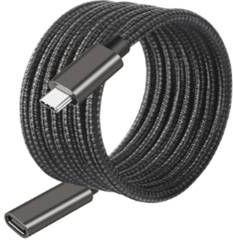 Naxius Braided Video Cable USB-C male - USB-C female 60W Μαύρο 0.5m