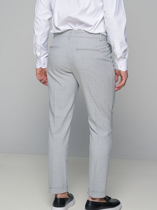 Positano Ανδρικό Παντελόνι Slim Fit Γκρι