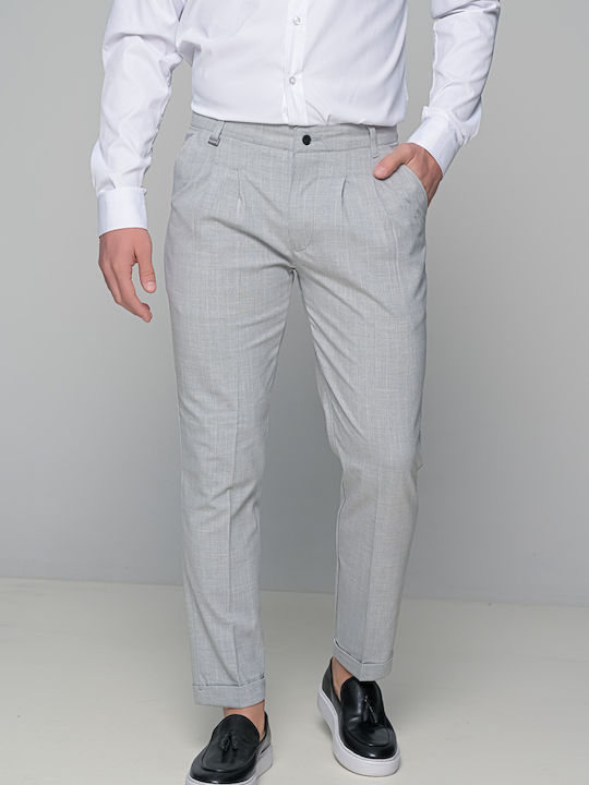 Positano Ανδρικό Παντελόνι Slim Fit Γκρι