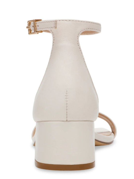 Gena Leather Sandals White