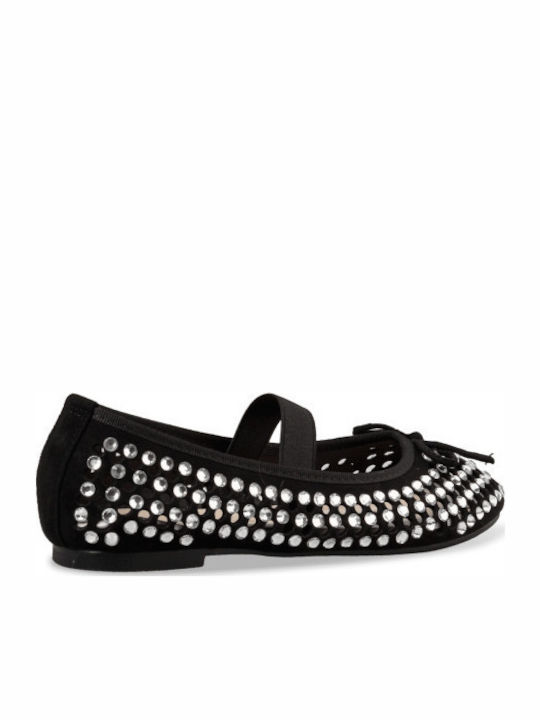 Synthetic Leather Ballerinas Black