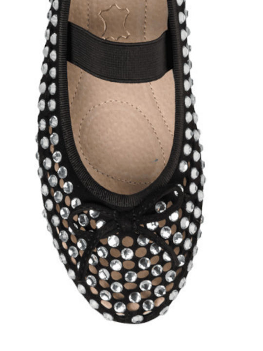 Synthetic Leather Ballerinas Black