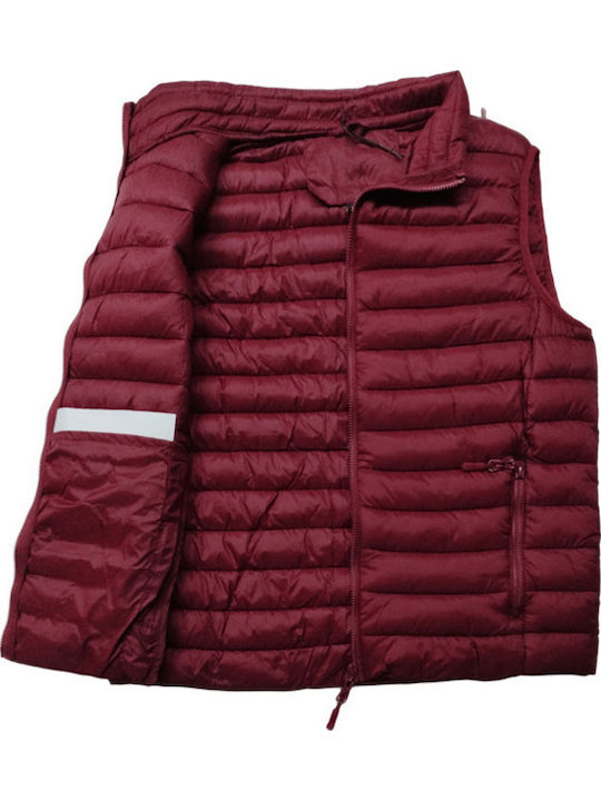 Women's Short Lifestyle Jacket for Winter Burgundy