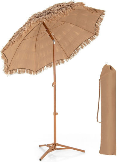 Umbrelă Rotundă Metalică Bej Φ2.18m
