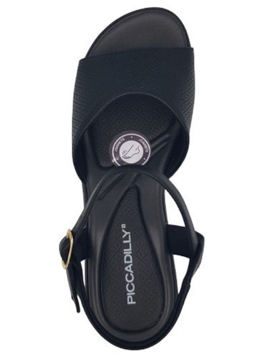 Sandal Anatomische Damenplattformen Schwarz