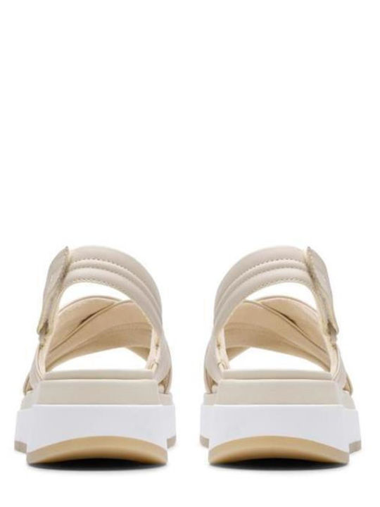 Cross Women's Leather Platform Shoes Beige