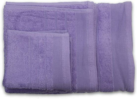 Sunshine Bath Towel Set 3pcs Chimbouri 3 Levander Weight 500gr/m²
