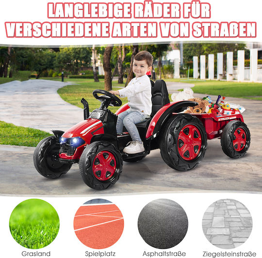 Elektrisch mit Anhänger 12 Volt Rot