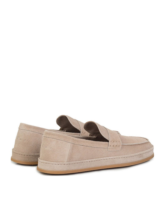 Suede Ανδρικά Loafers σε Καφέ Χρώμα