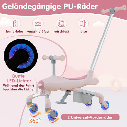 Costway Baby Walker Car Ride On with Handlebar for 18++ Months TS10166PI Multicolour